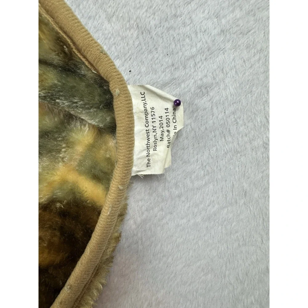 90's Style The Northwest Company Woods Buck Deer Blanket 50x60 Raschel Throw‎